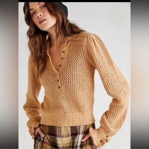 Free People We the Free Snowdrift Pullover Sweater Extra Small